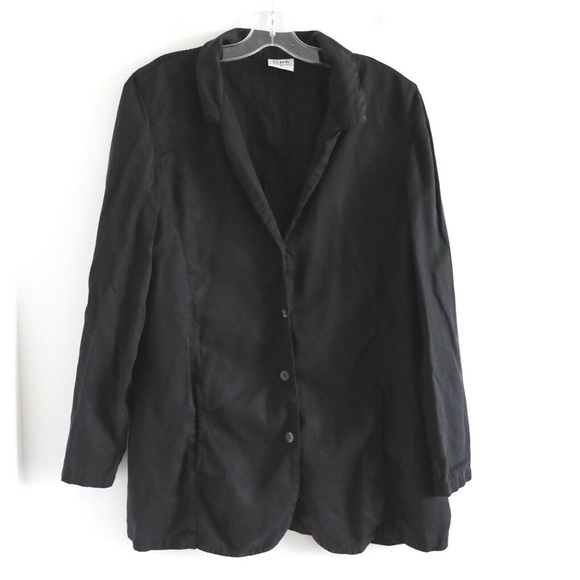 Vintage Jackets & Blazers - Click Color me Cotton oversized long cardigan jacket buttoned L large layering